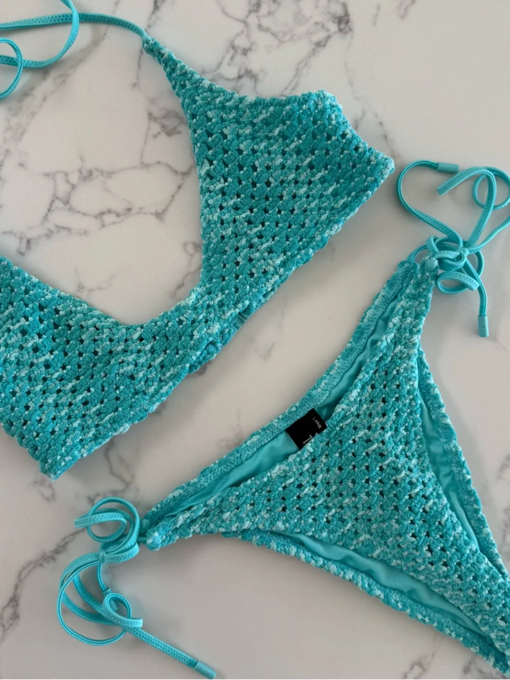 Triangl Swimwear Cora Bikini SET - Tiel Blue - Size M/L